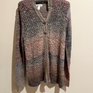 Women’s Multi Color Hooded Sweater in a size M.